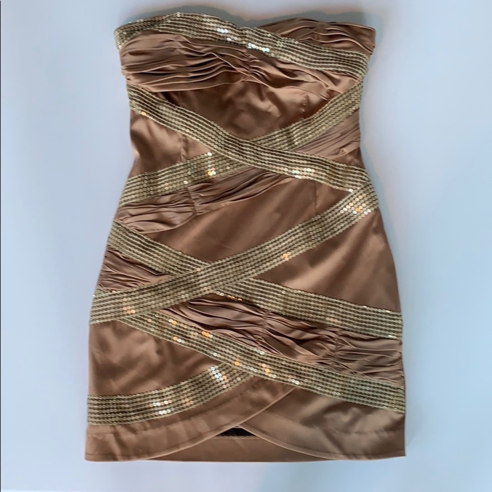 Arden B Gold Dress Size Small